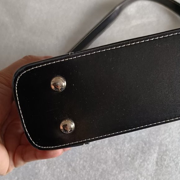 Y2K *KGB Company Hardware Canvas black purse shoulder retro bag - Picture 6 of 10